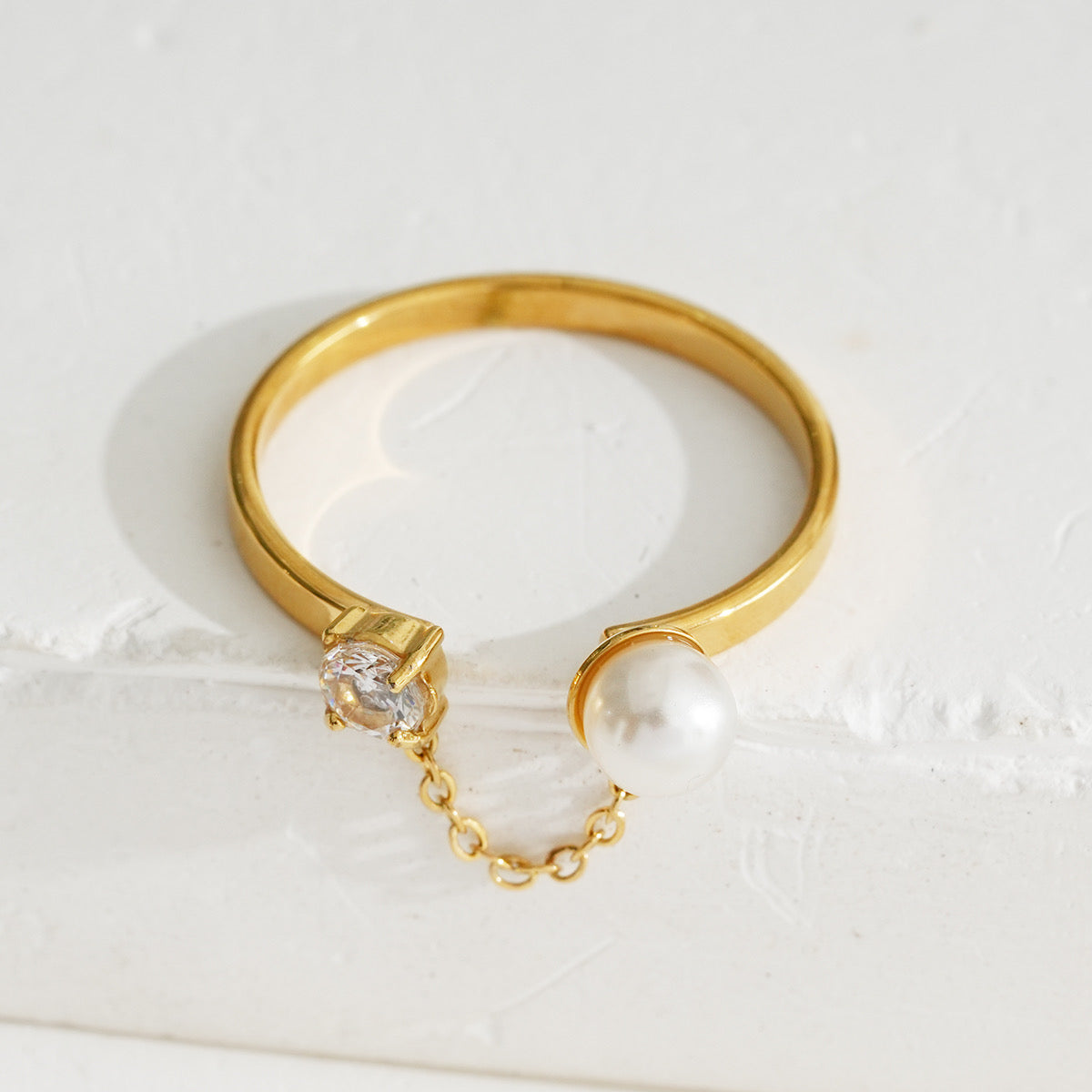 Bague « Alma » Taille unique réglable (100% acier inoxydable)